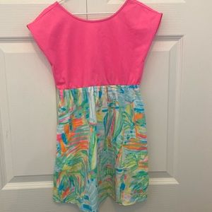 Lilly Pulitzer Pink and Multicolor Kids Casual Dress-size 6-7